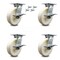 Service Caster 8 Inch Nylon Caster Set with Roller Bearing and Brakes/Swivel Locks SCC SCC-35S820-NYR-SLB-BSL-4 - alternate 1